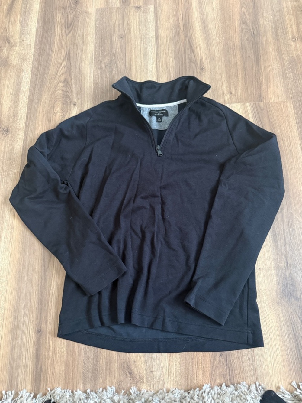 Banana Republic Black Quarter-Zip Men's Sweater